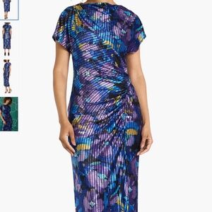 Maggy London Floral Print Ruched Sheath Dress, size 10